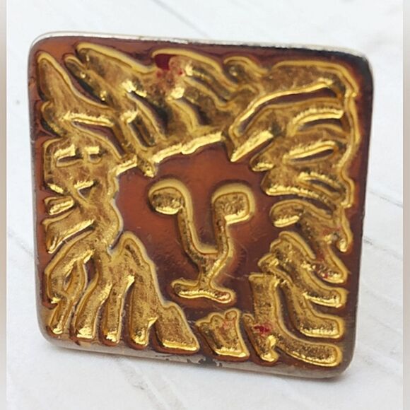 Anne Klein Gold Lion Clip on Earrings Vintage Women's Accessories - Picture 5 of 9